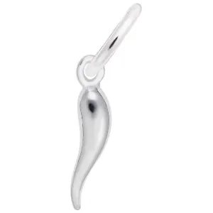 14K W Gold Italian Horn Charm