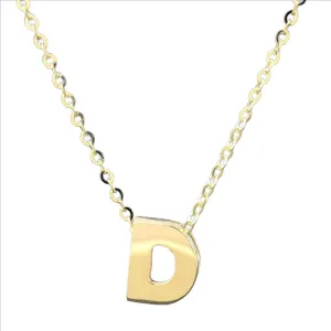 14K Y Gold initial 'D' pendant