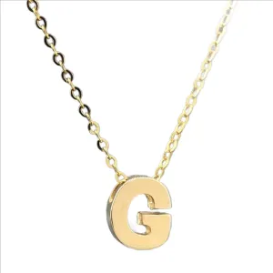 14K Y Gold initial 'G' pendant