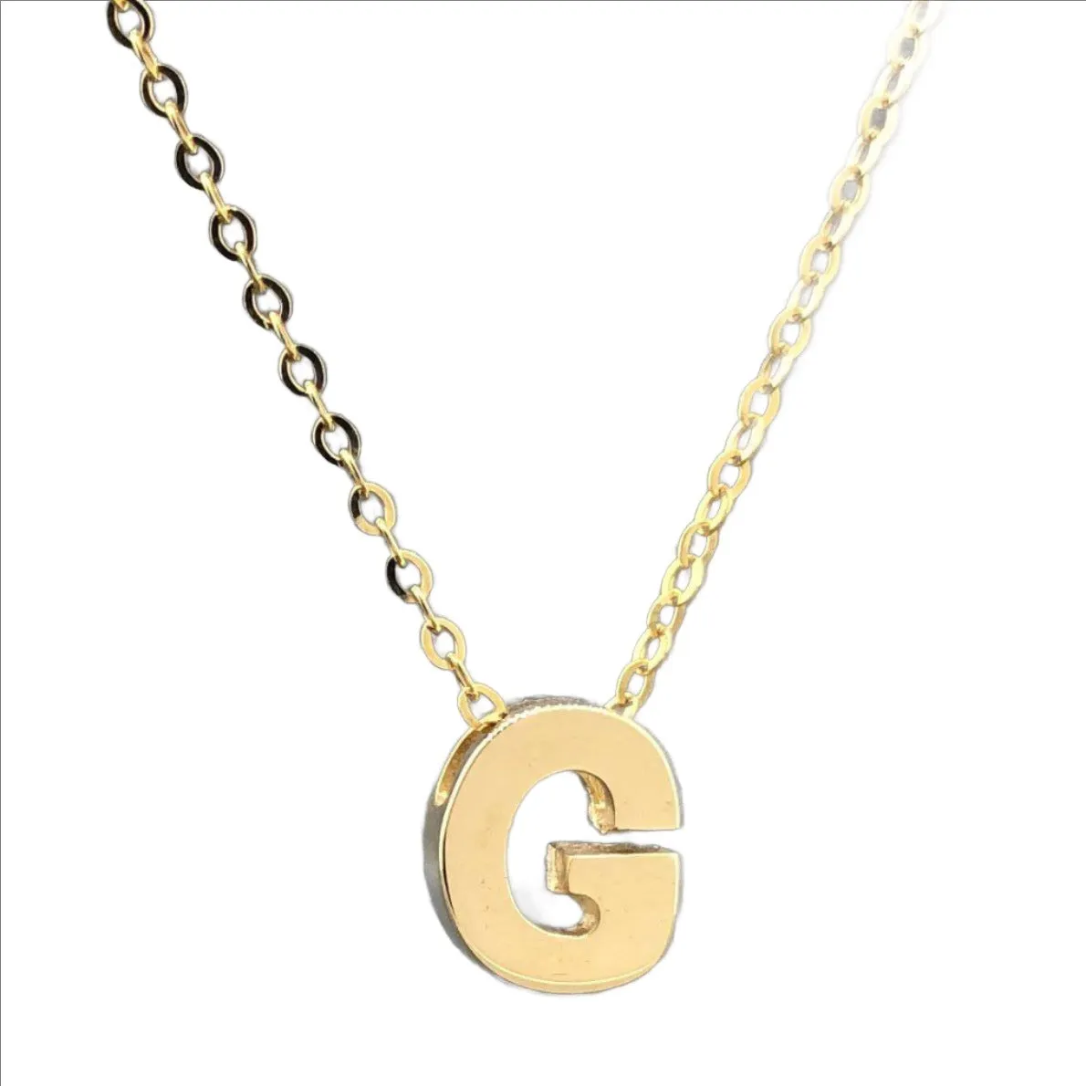 14K Y Gold initial 'G' pendant