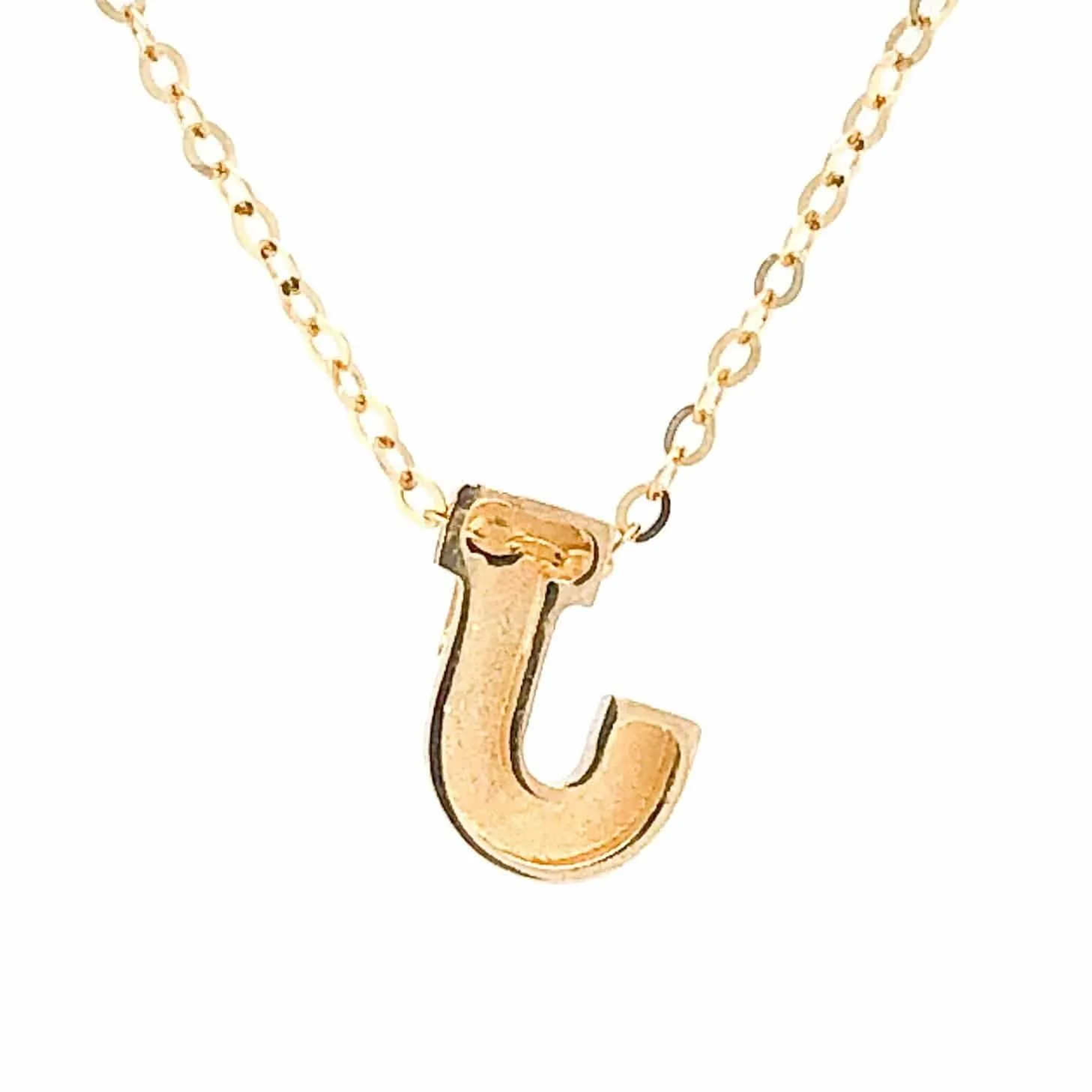 14K Y Gold initial 'J' pendant