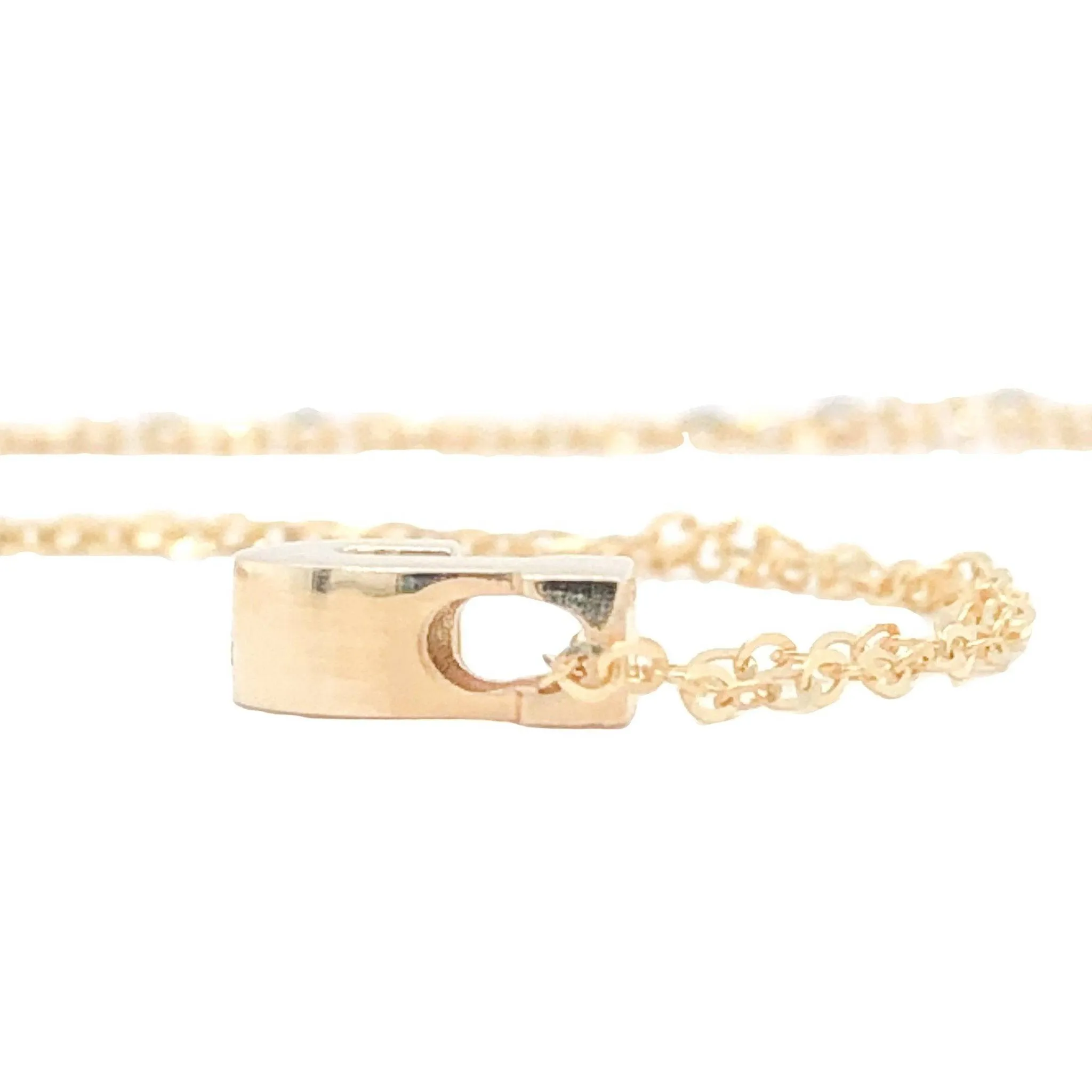 14K Y Gold initial 'J' pendant
