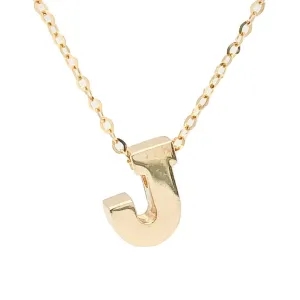 14K Y Gold initial 'J' pendant