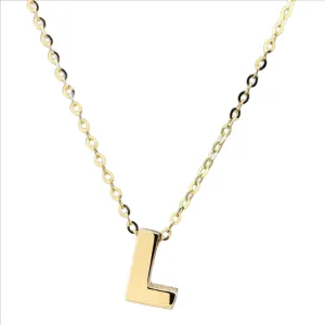 14K Y Gold initial 'L' pendant