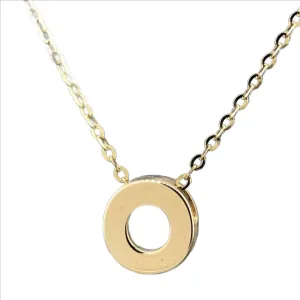 14K Y Gold initial 'O' pendant
