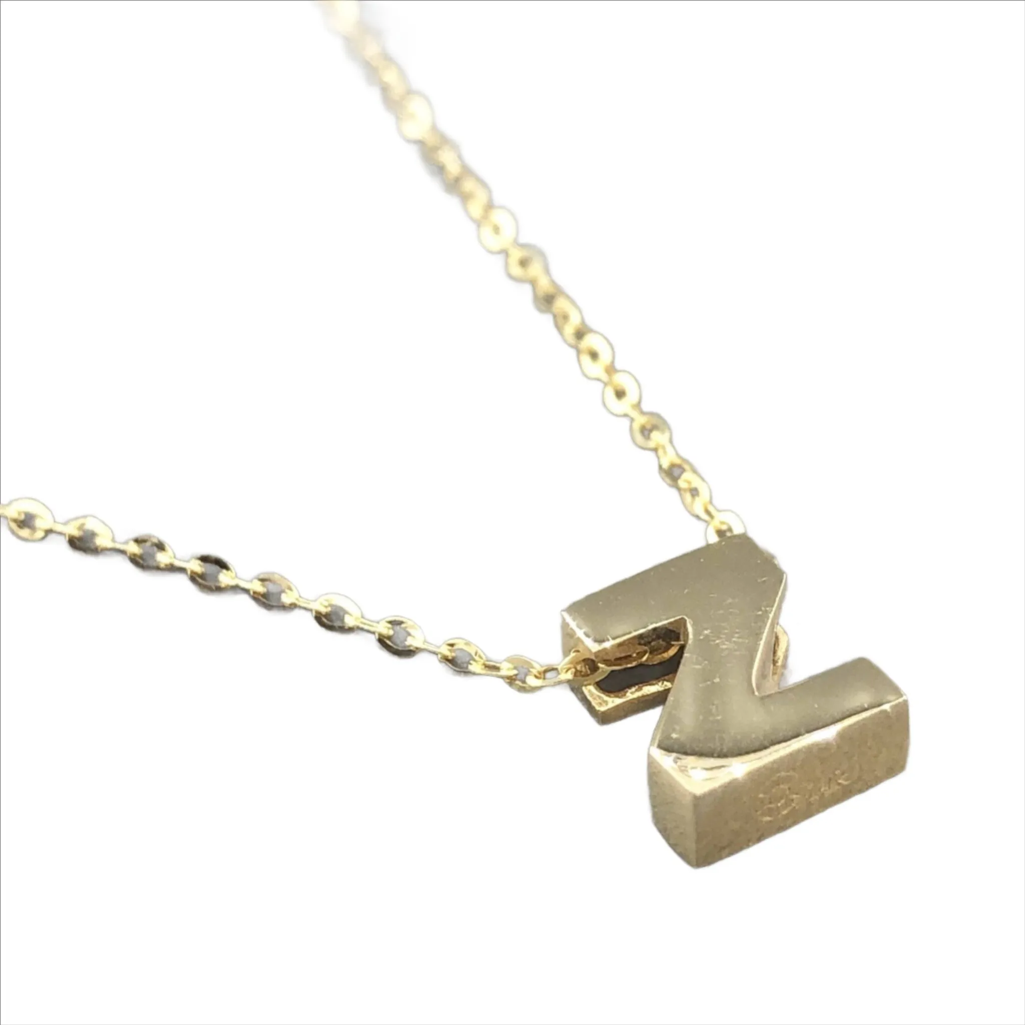 14K Y Gold initial 'Z' pendant