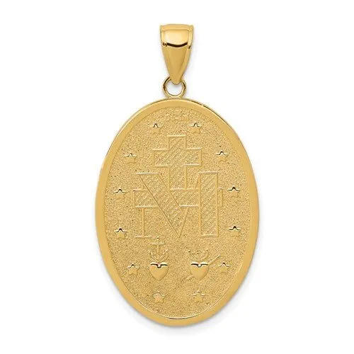 14K Y Gold Miraculous Medal Charm