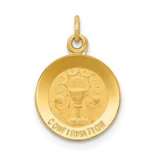 14K Y Gold Solid Confirmation Charm
