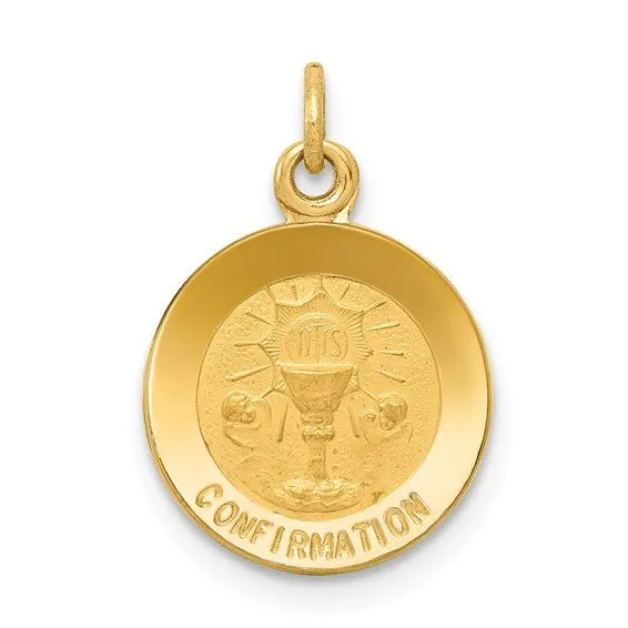 14K Y Gold Solid Confirmation Charm