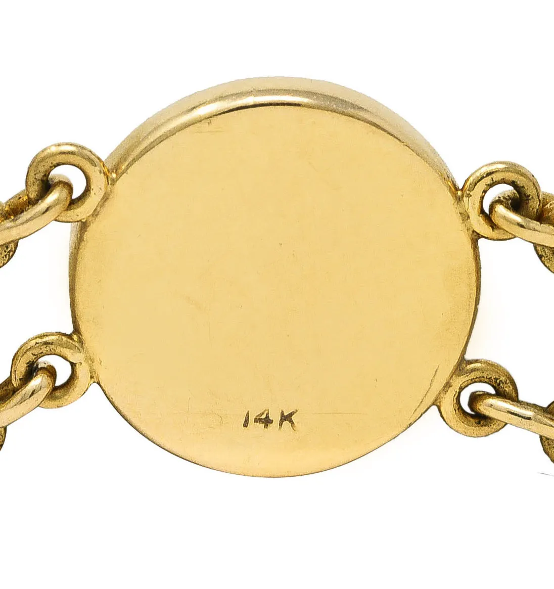1940s Essex Crystal Quartz 14 Karat Yellow Gold Bird Themed Antique Link Bracelet
