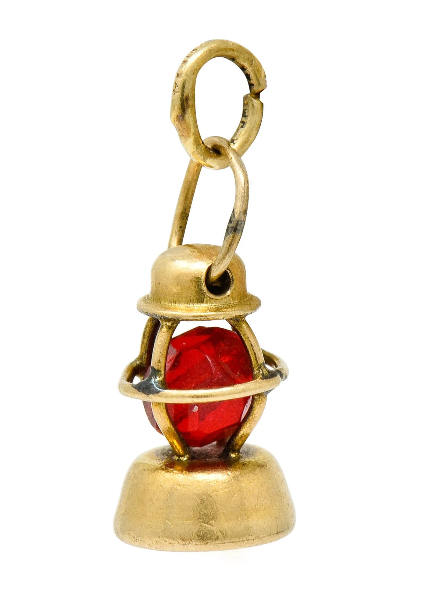 Art Deco 14 Karat Gold Nautical Lantern Charm