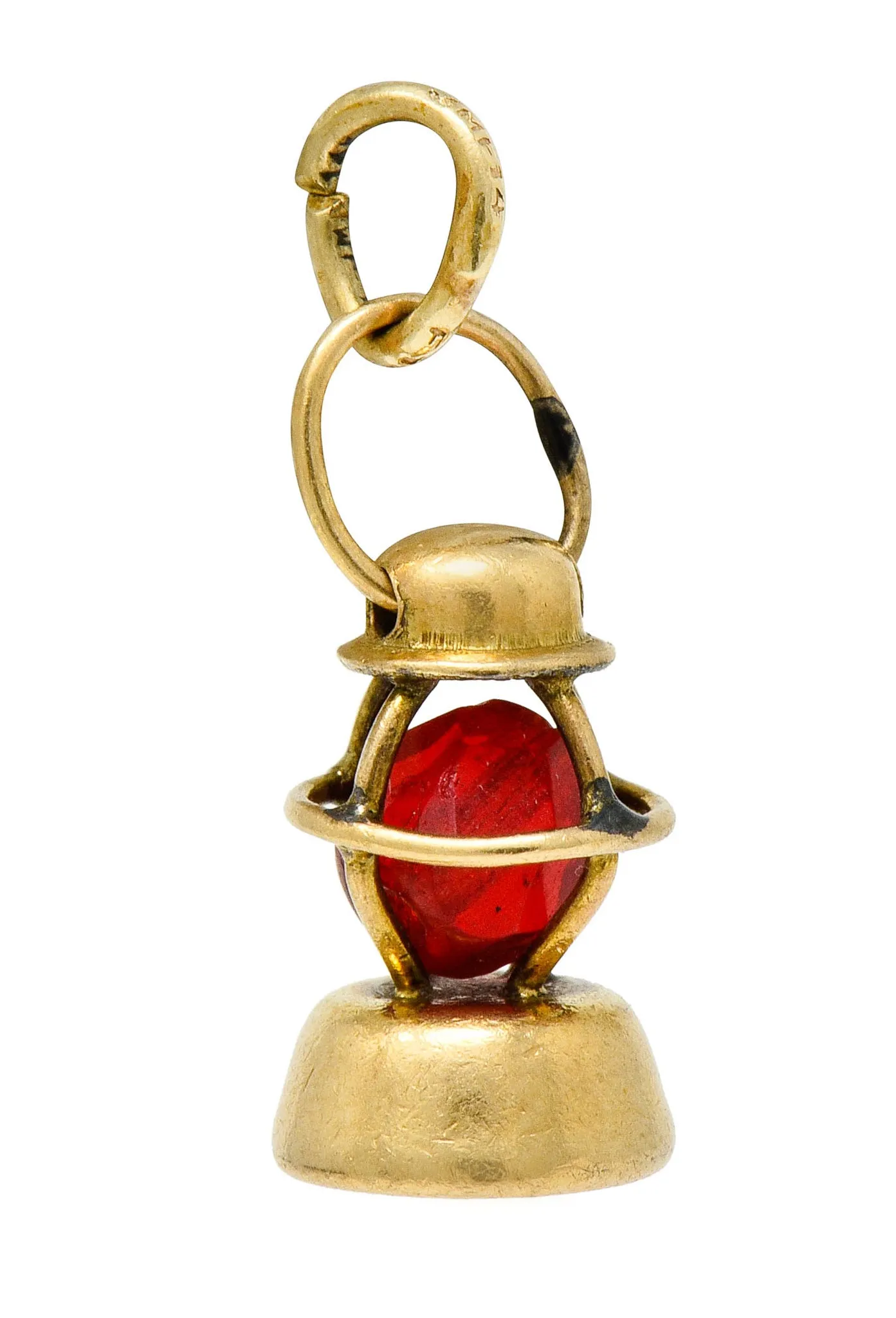 Art Deco 14 Karat Gold Nautical Lantern Charm