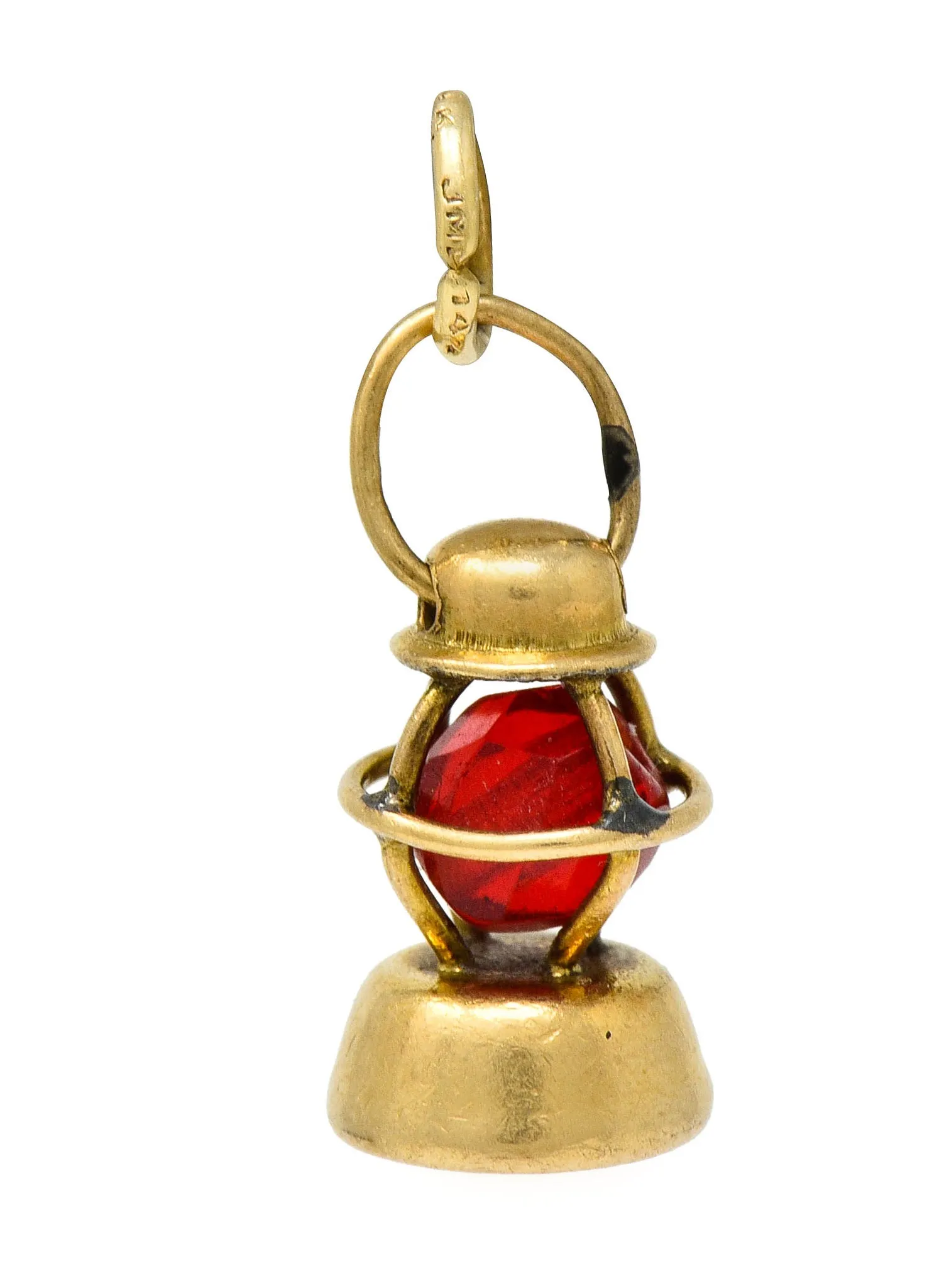 Art Deco 14 Karat Gold Nautical Lantern Charm