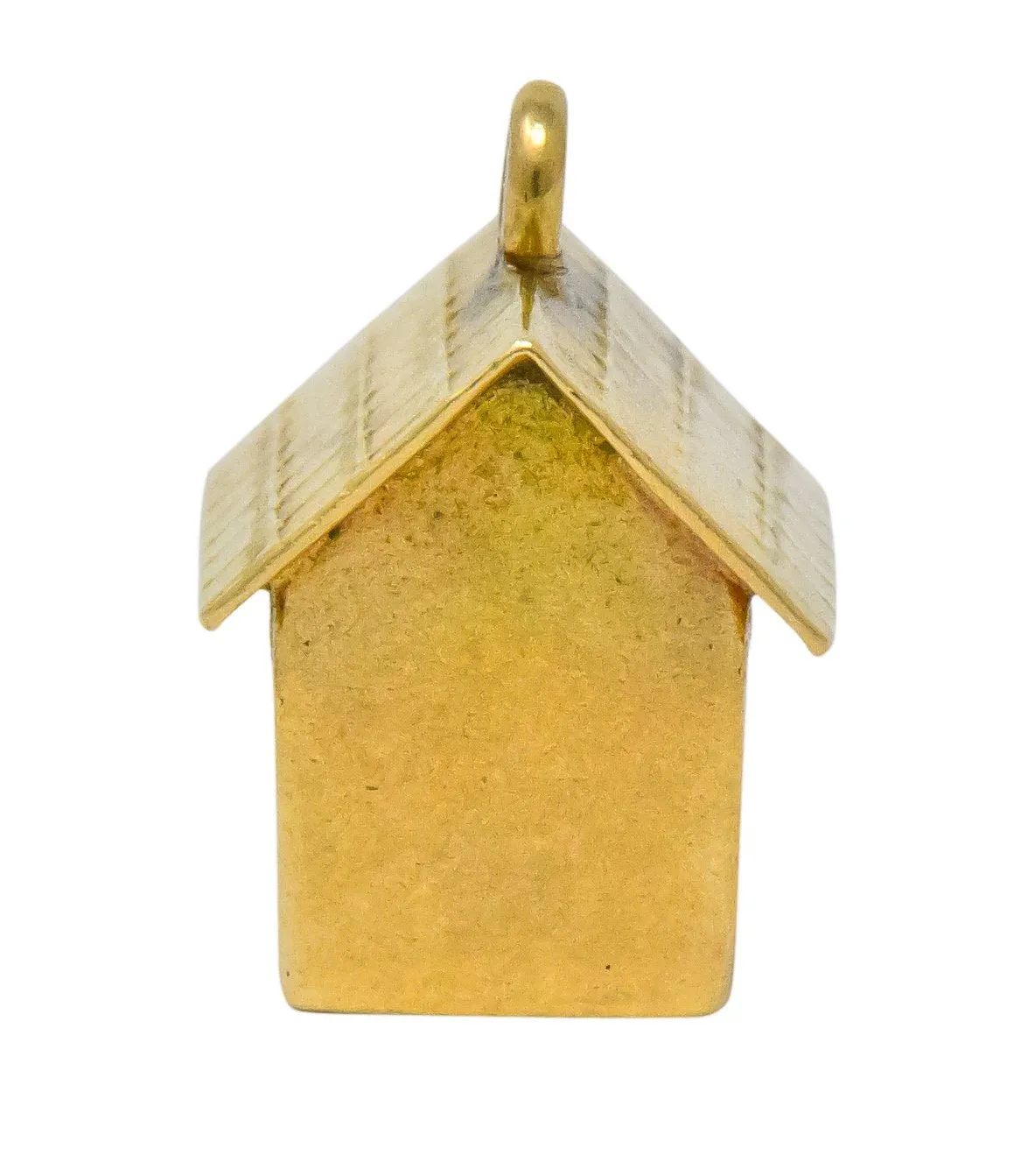 Art Nouveau 14 Karat Gold Articulated Scottish Terrier Dog House Charm