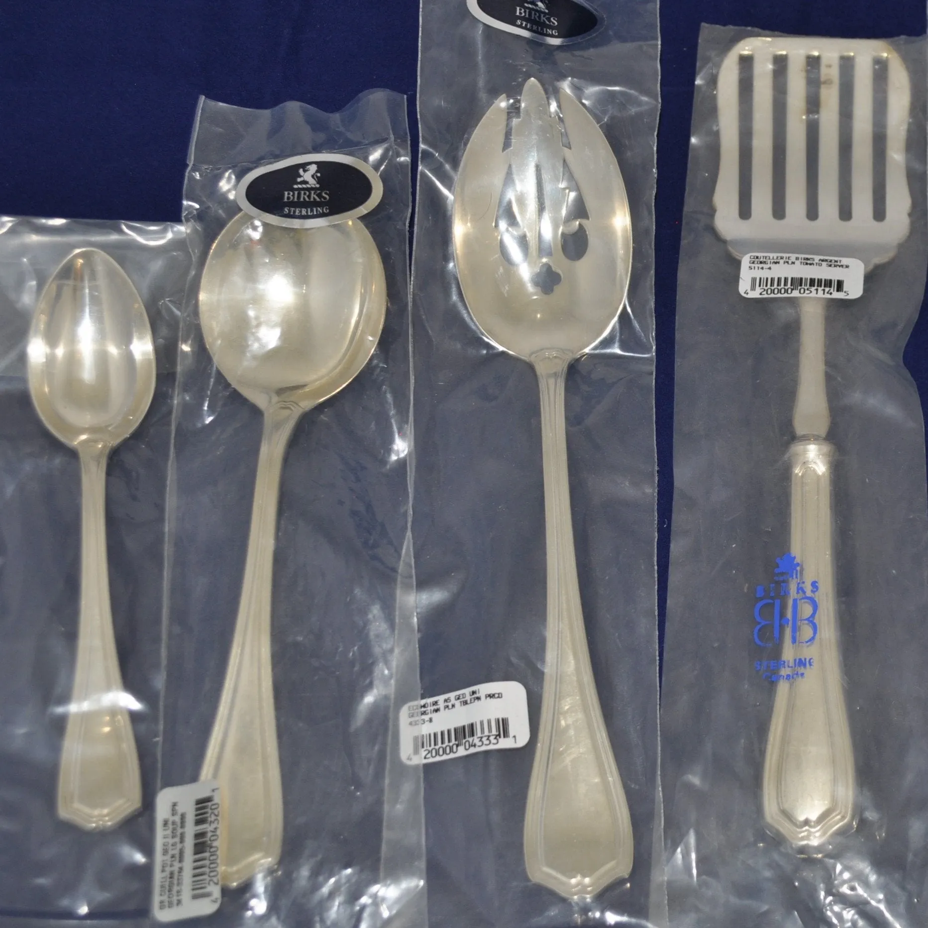 BIRKS GEORGIAN PLAIN - Individual Place Setting & Serving Pieces