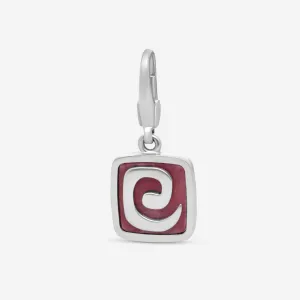 Bulgari 18K White Gold Pink Rhodonite Charm Pendant CN852385