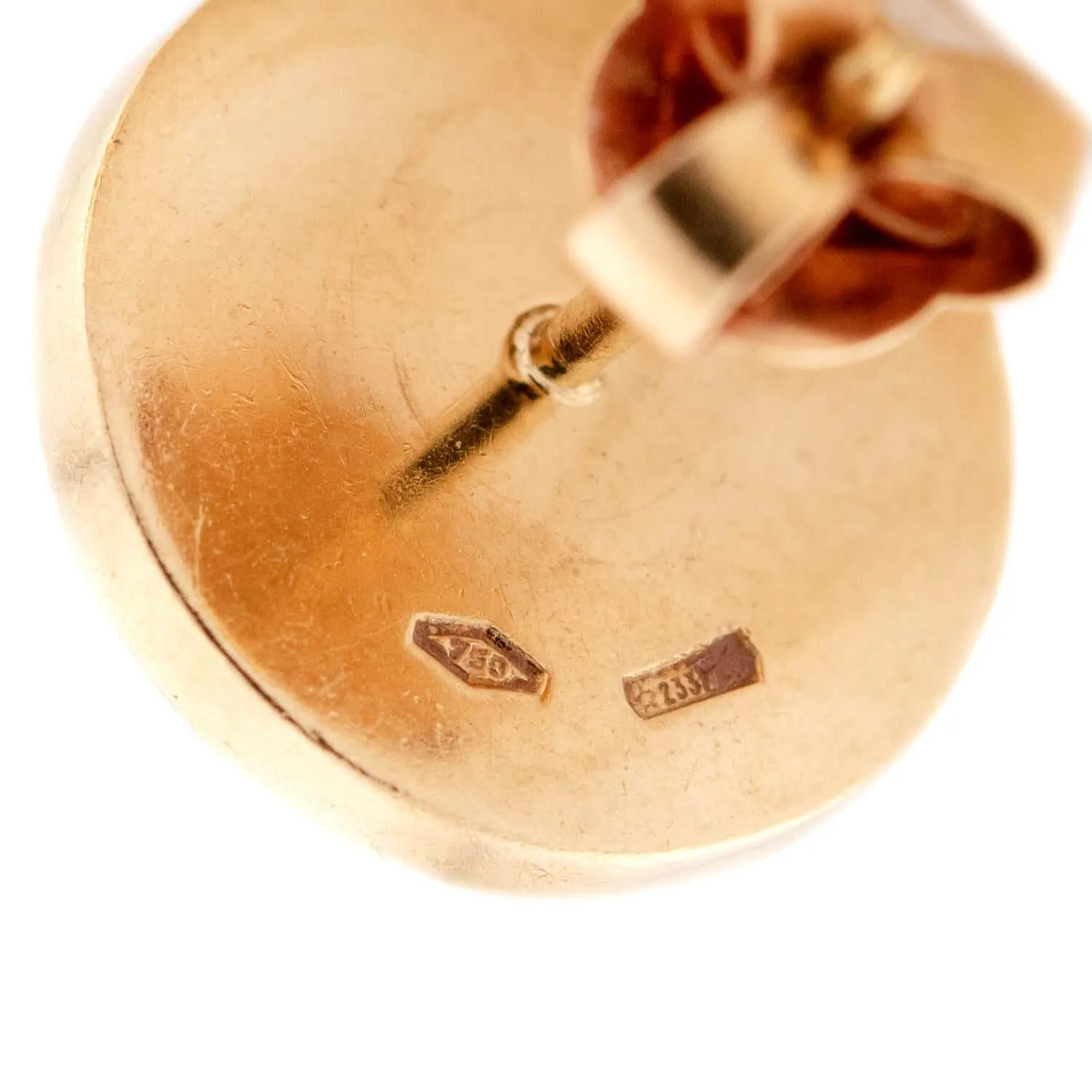 BVLGARI Vintage 18k Onyx Stud Earrings