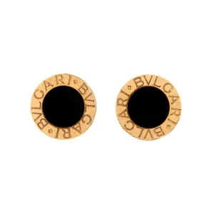 BVLGARI Vintage 18k Onyx Stud Earrings