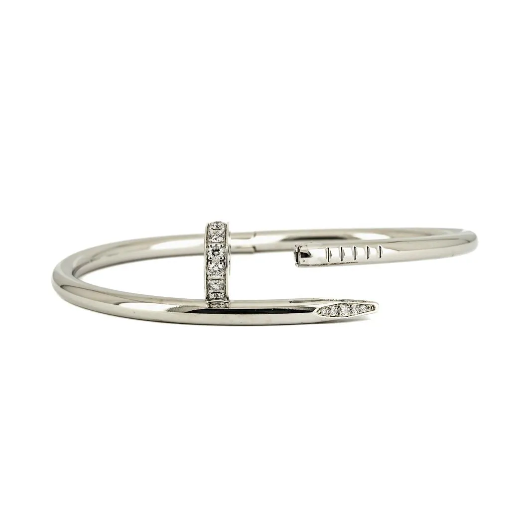 Cartier | Juste Un Clou Bangle   Diamonds, 0.58ctw  - 18k White Gold