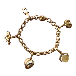 Cartier Post-1980s 18KT Yellow Gold Diamond Charm Bracelet
