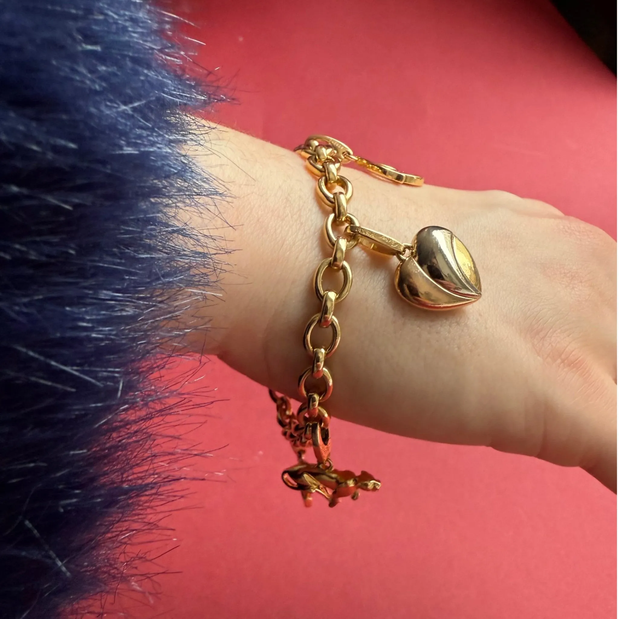 Cartier Post-1980s 18KT Yellow Gold Diamond Charm Bracelet