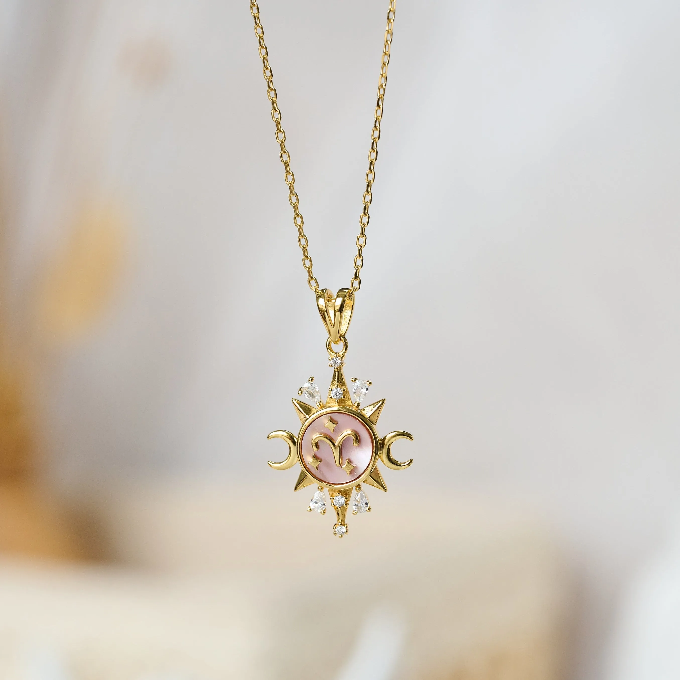 Celestial Horoscope Pendant - Aries