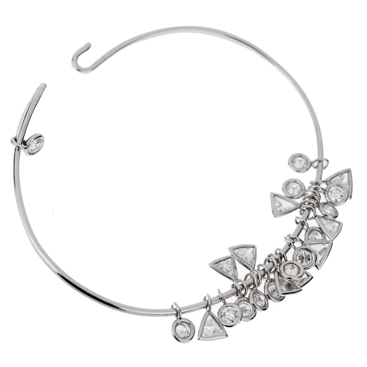 Christian Dior Dangling Diamond 18k White Gold Bracelet