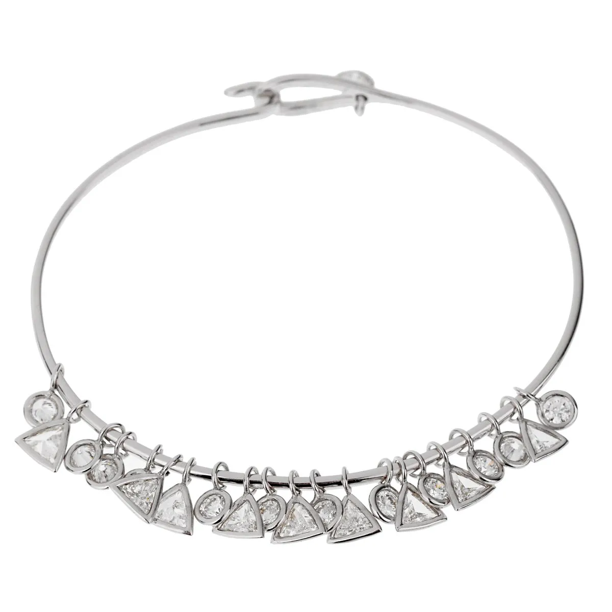 Christian Dior Dangling Diamond 18k White Gold Bracelet