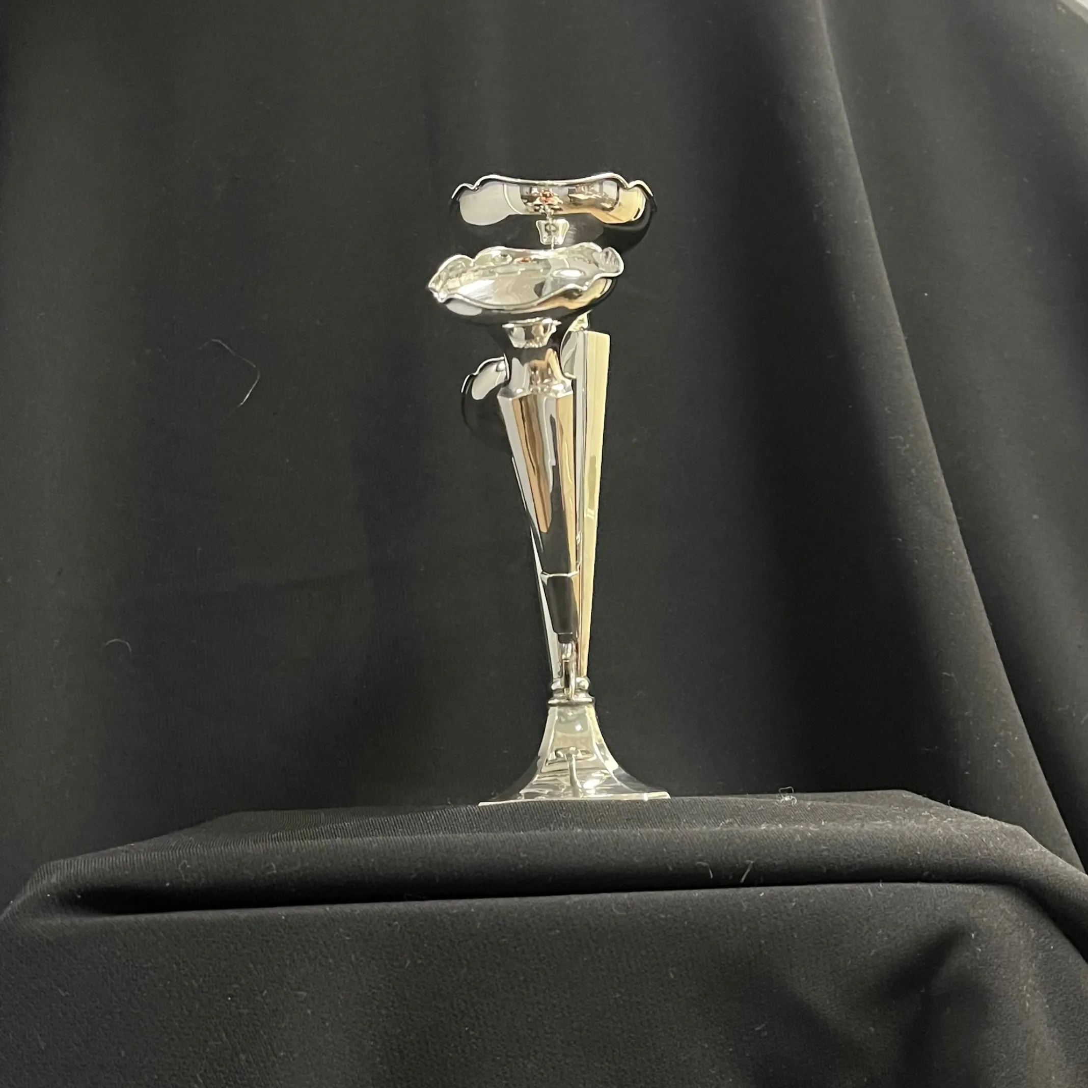 Clark & Sewell (Chester) Sterling Silver Epergne Trumpet Vase Centerpiece 1927