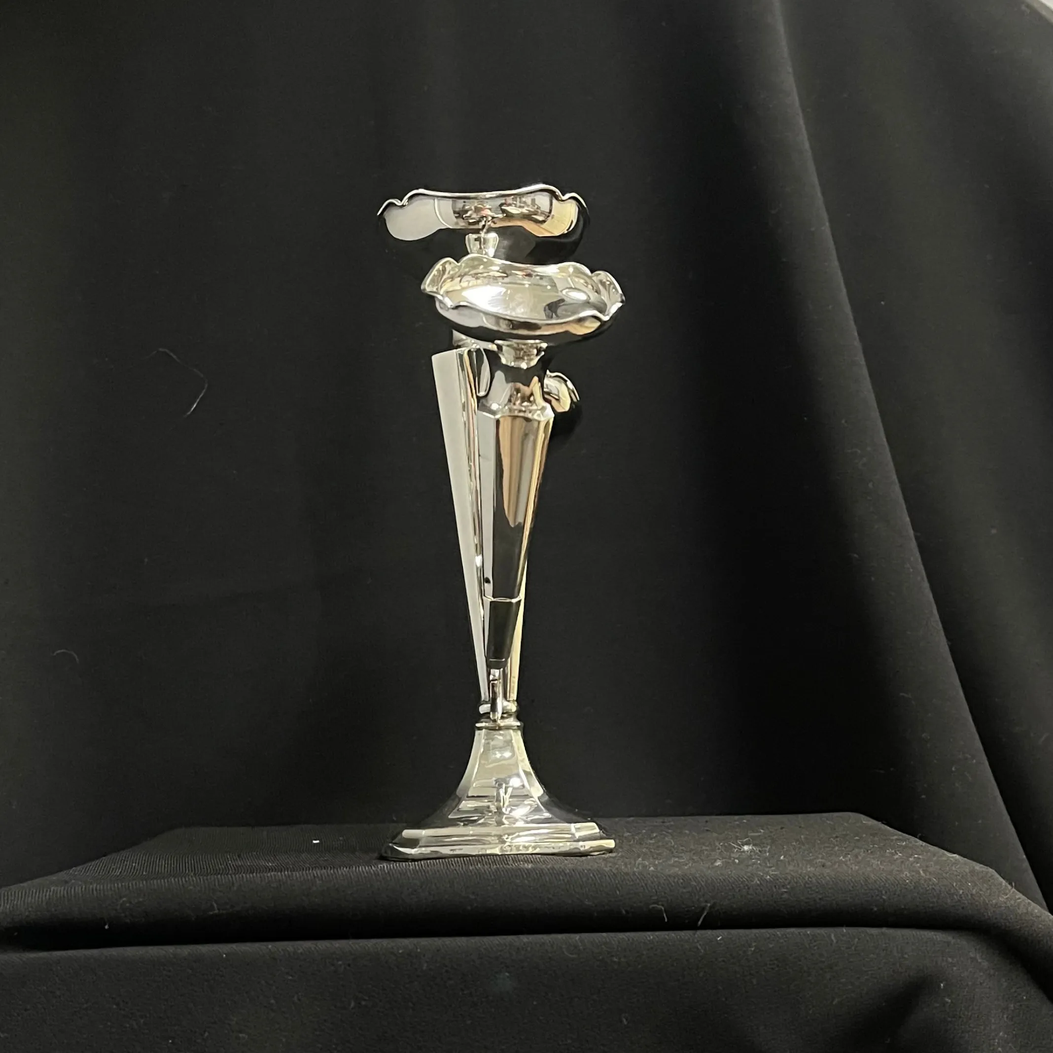 Clark & Sewell (Chester) Sterling Silver Epergne Trumpet Vase Centerpiece 1927