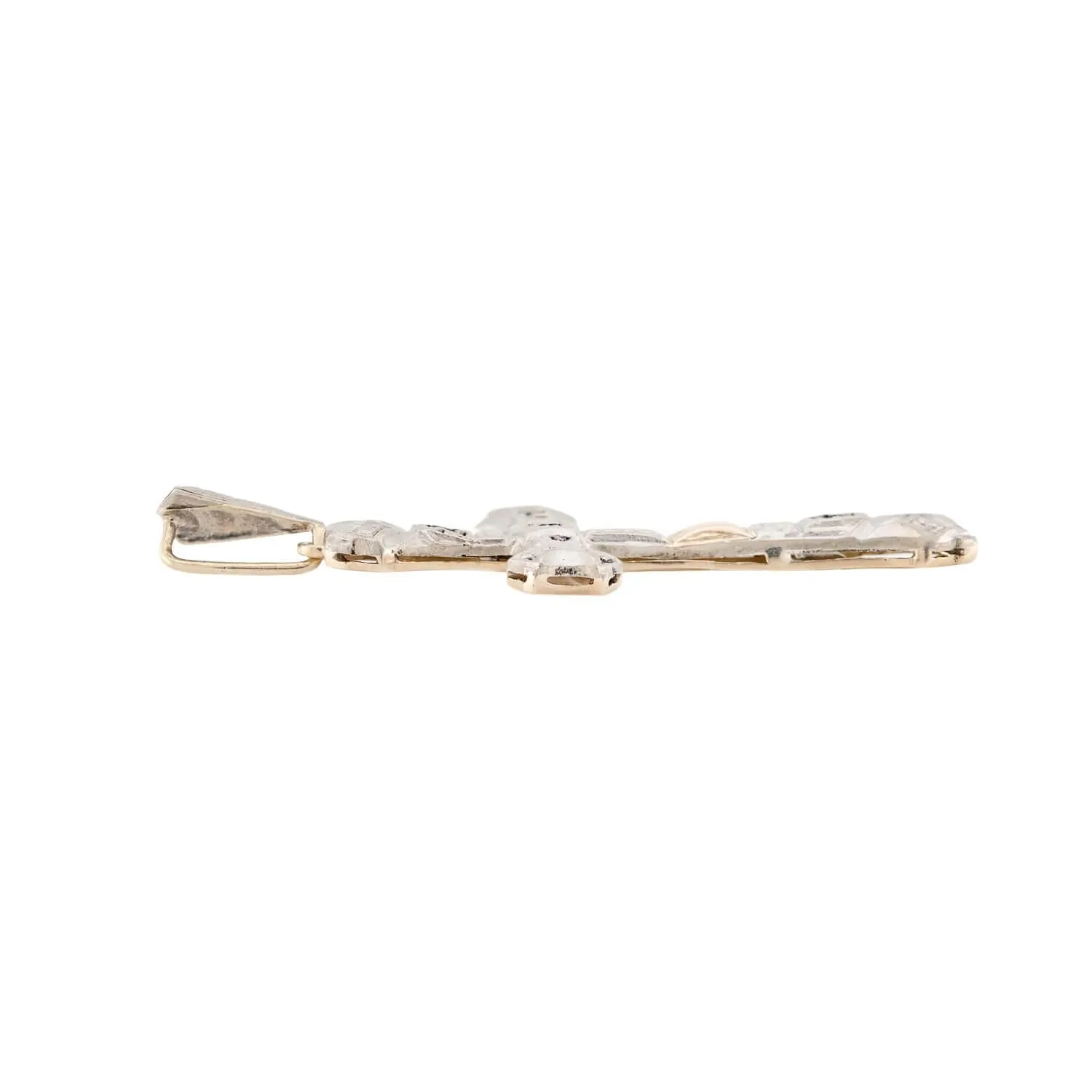 Edwardian 18k Platinum Sapphire Cross Pendant