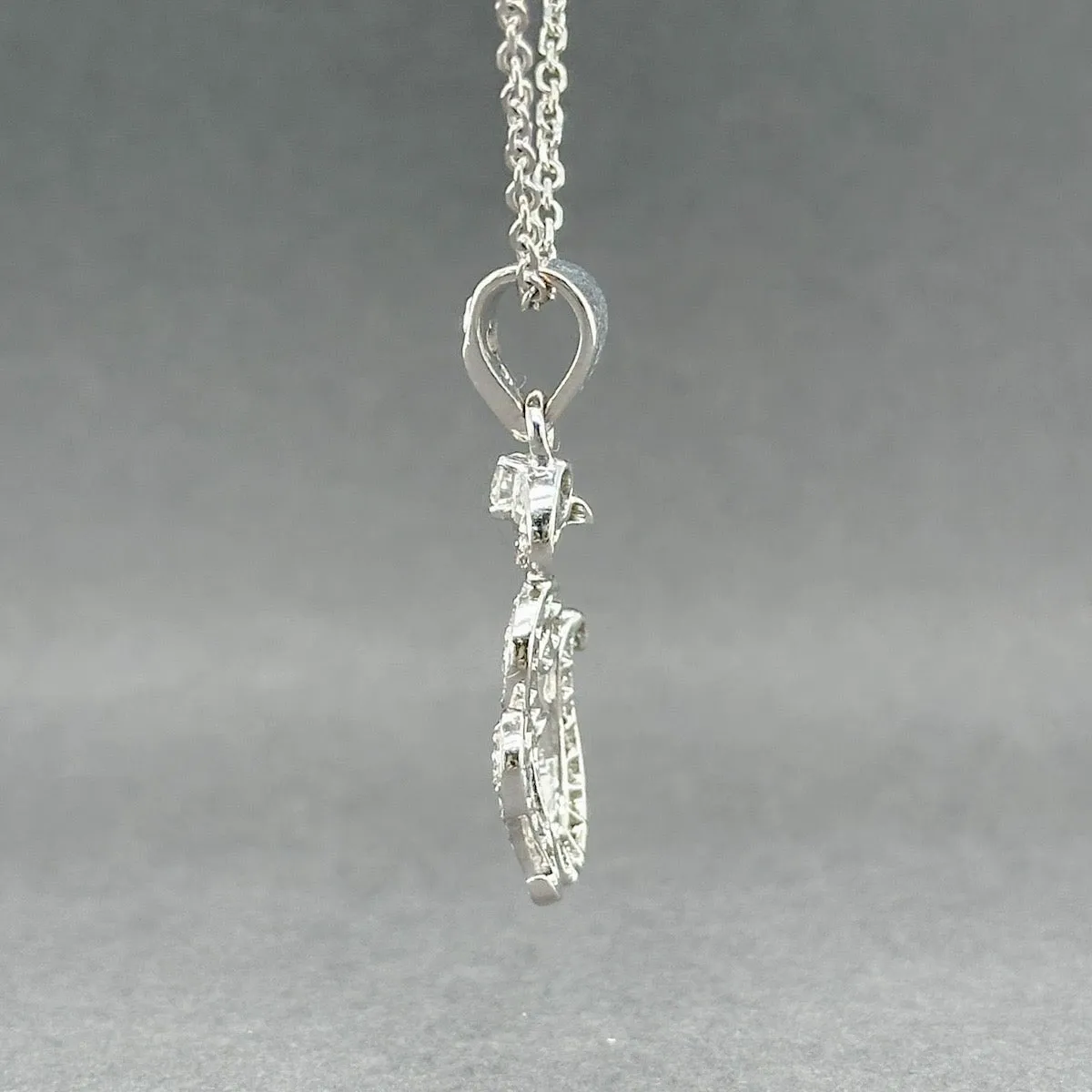 Estate 14K W Gold 0.51ctw Diamond Aum Pendant