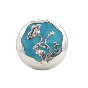 German 800 Silver and Guilloche Enamel Box