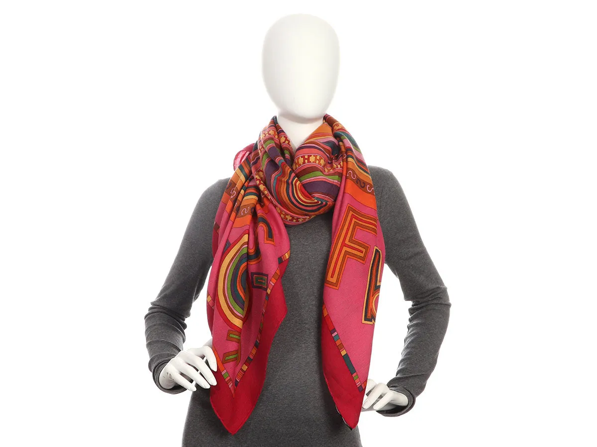 Herms Tohu Bohu Cashmere Silk Shawl 140cm