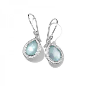 IPPOLITA MINI TEARDROP EARRINGS IN STERLING SILVER WITH DIAMONDS