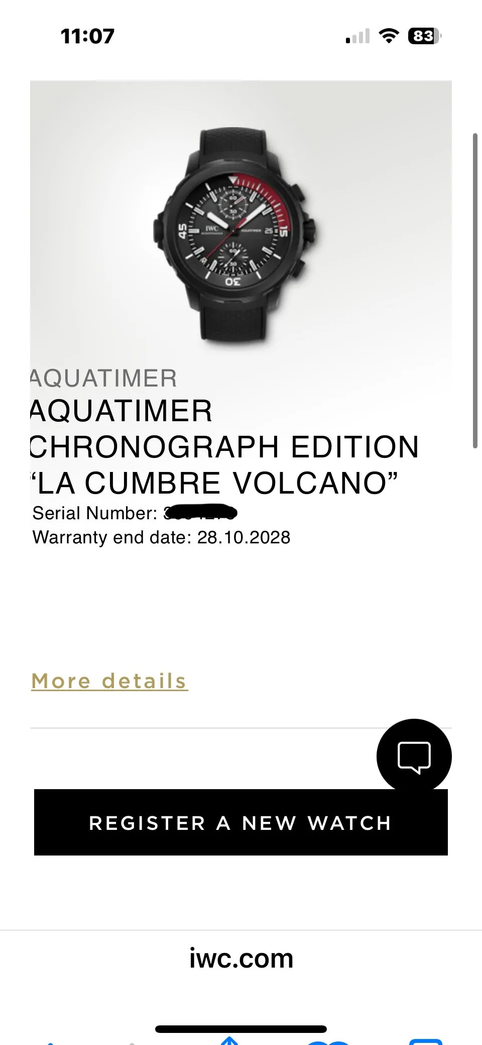 IWC Aquatimer La Cumbre Volcano Edition IW379505