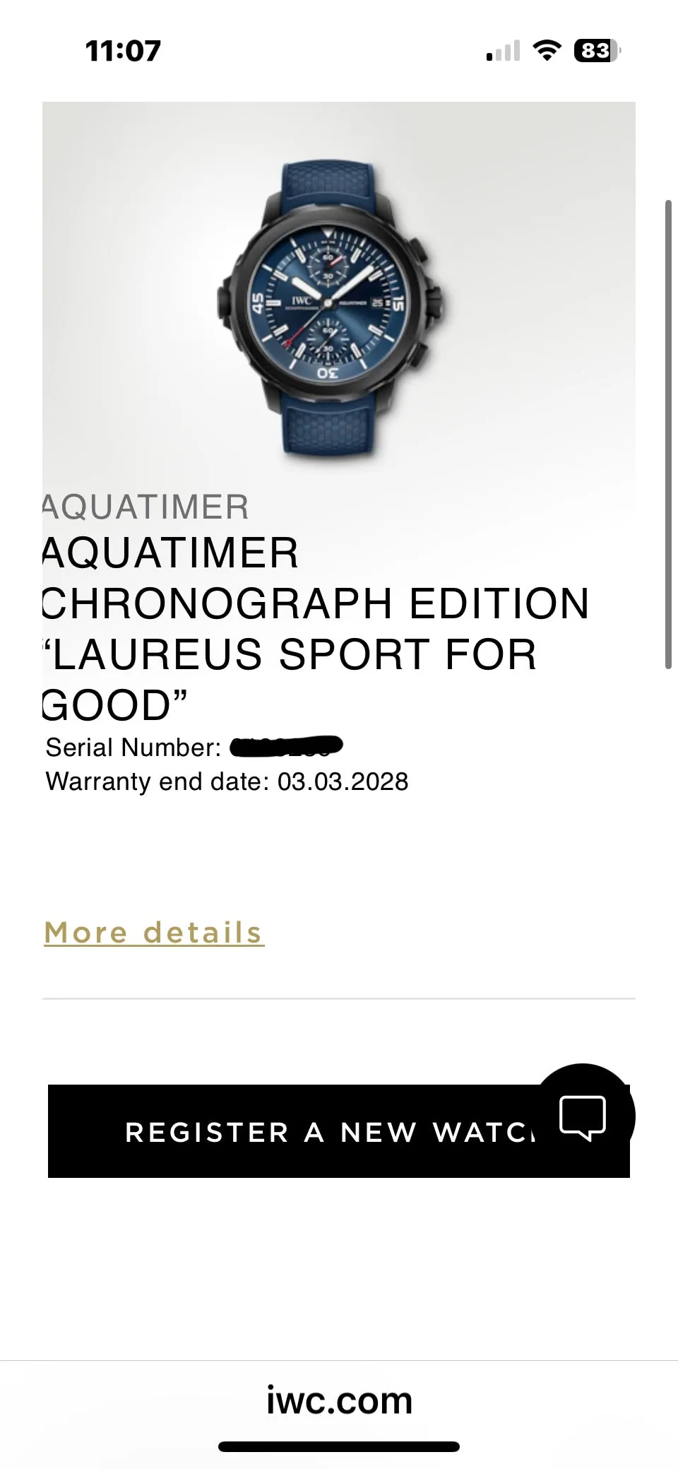 IWC Aquatimer Laureus Sport Edition IW379507