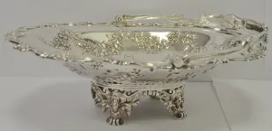 Large Sterling Silver Dish with Handle by John Round c.1900