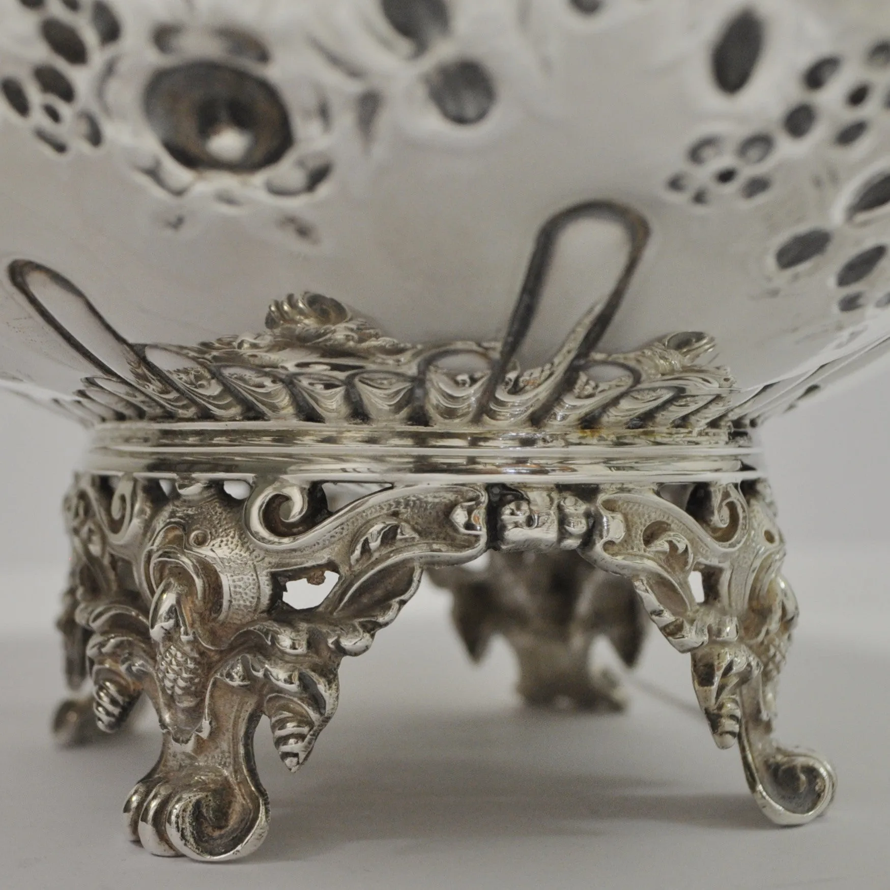 Large Sterling Silver Dish with Handle by John Round c.1900