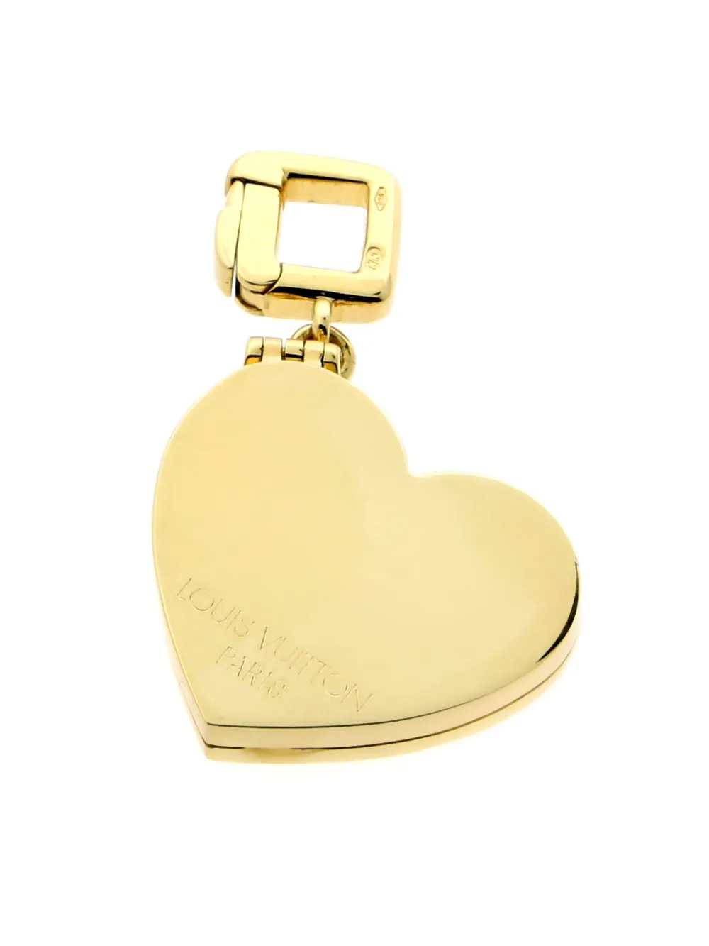 Louis Vuitton Gold Heart Locket Charm
