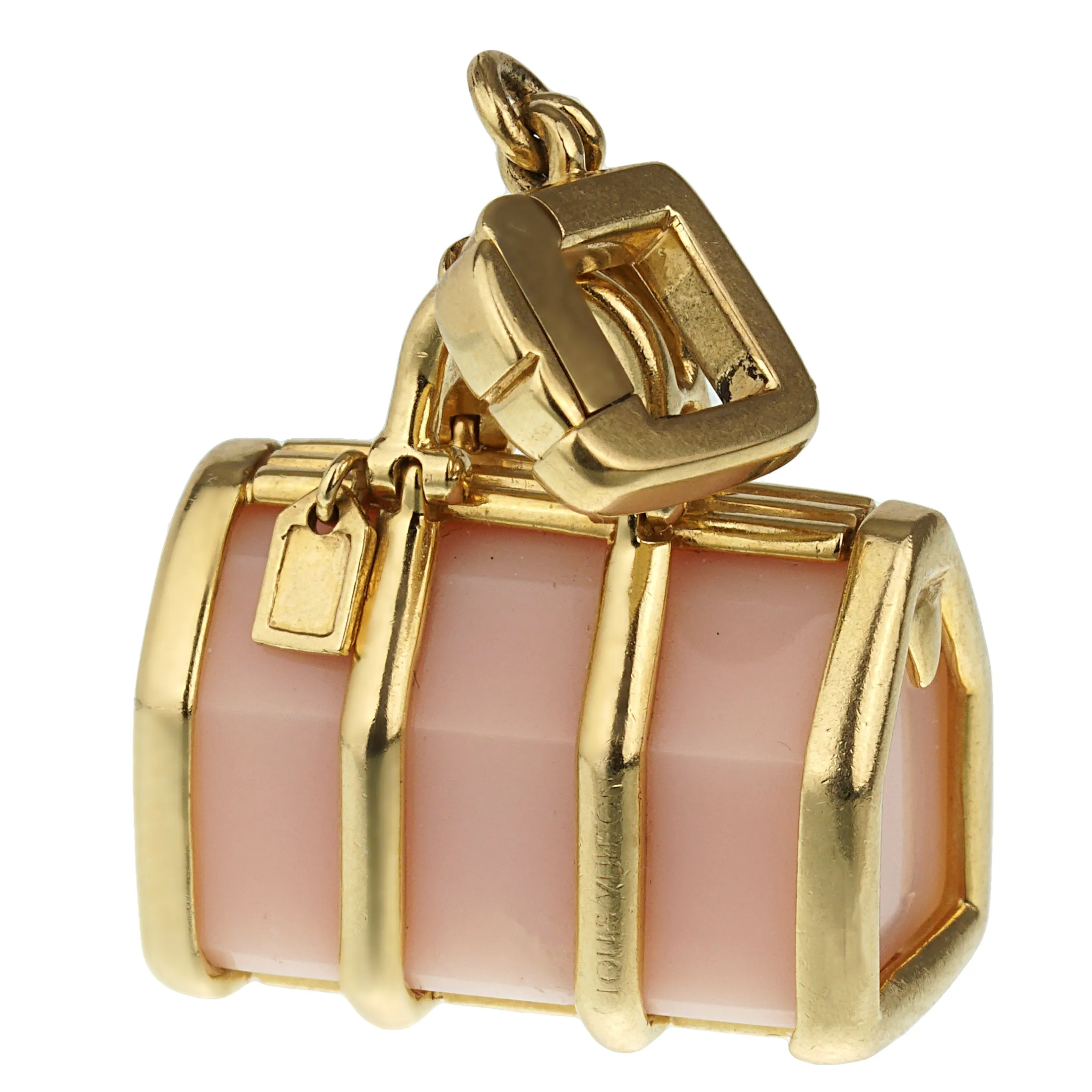 Louis Vuitton Yellow Gold Rose Quartz Bag Charm