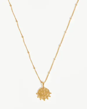 Lucy Williams Mini Beaded Coin Necklace | 18k Gold Vermeil