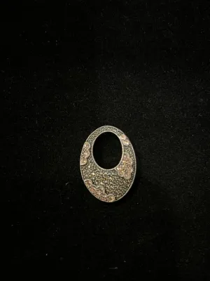 Marcasite Oval Pendant