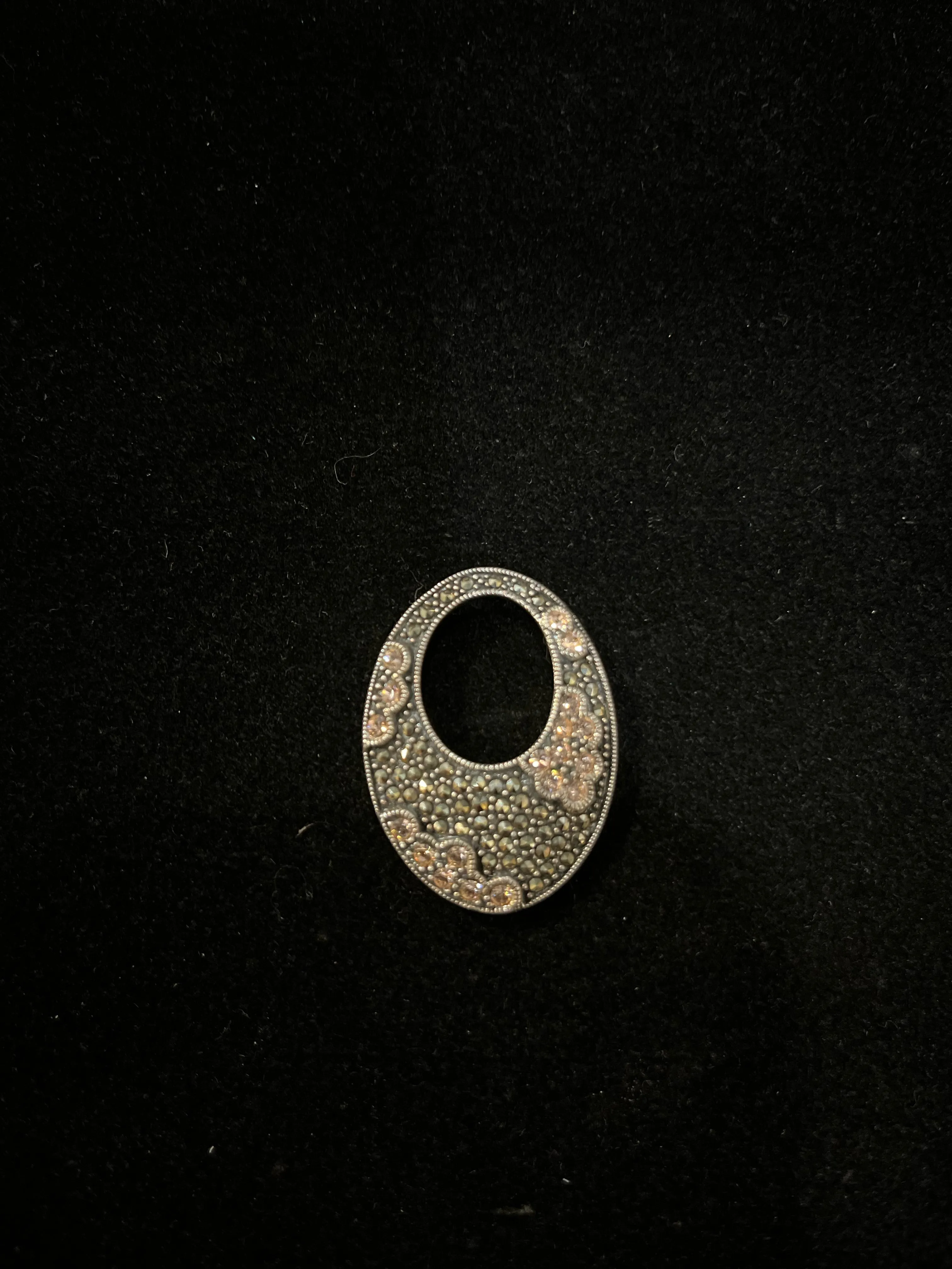Marcasite Oval Pendant