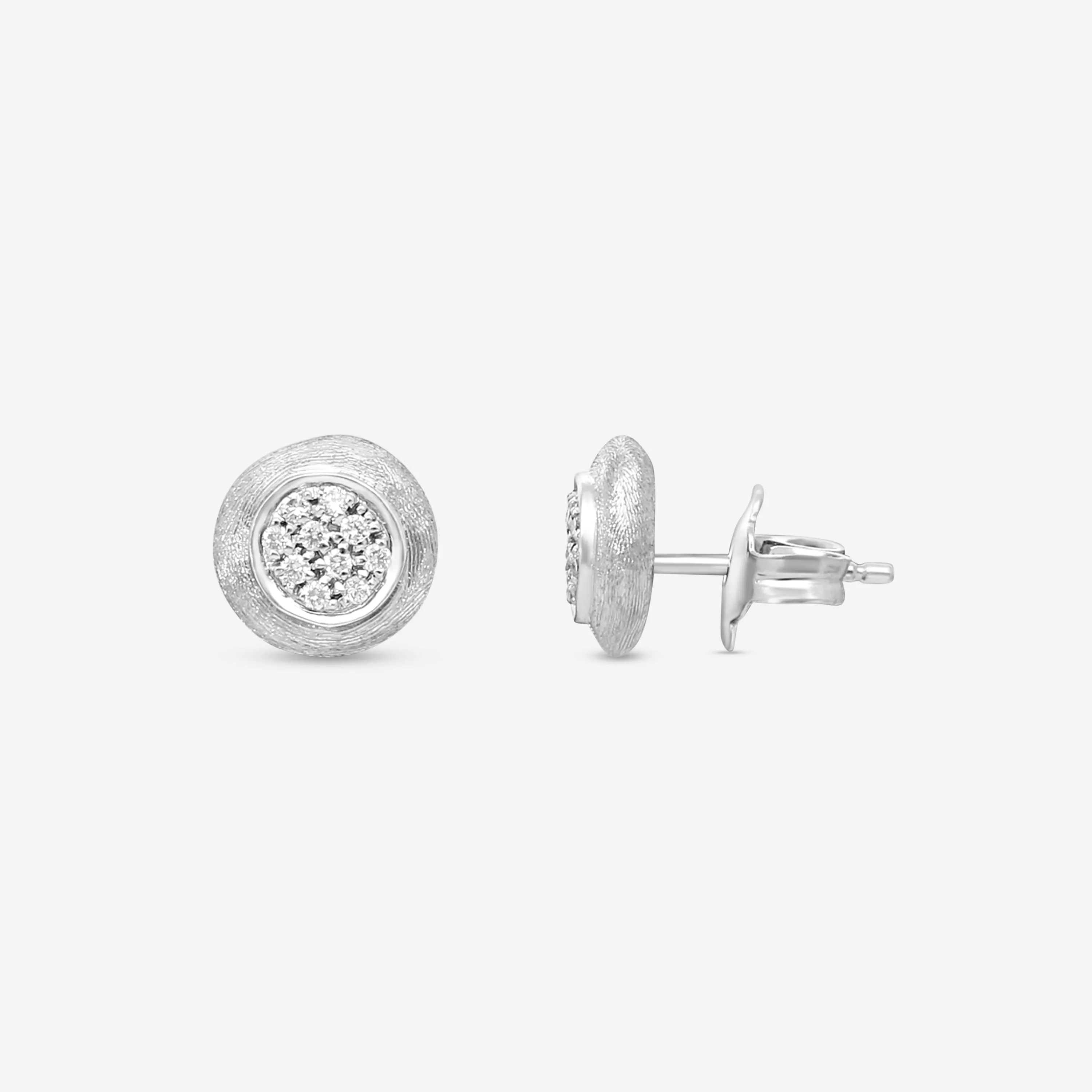Marco Bicego Jaipur Link 18K White Gold Diamond Stud Earrings OB1377_B_W_02