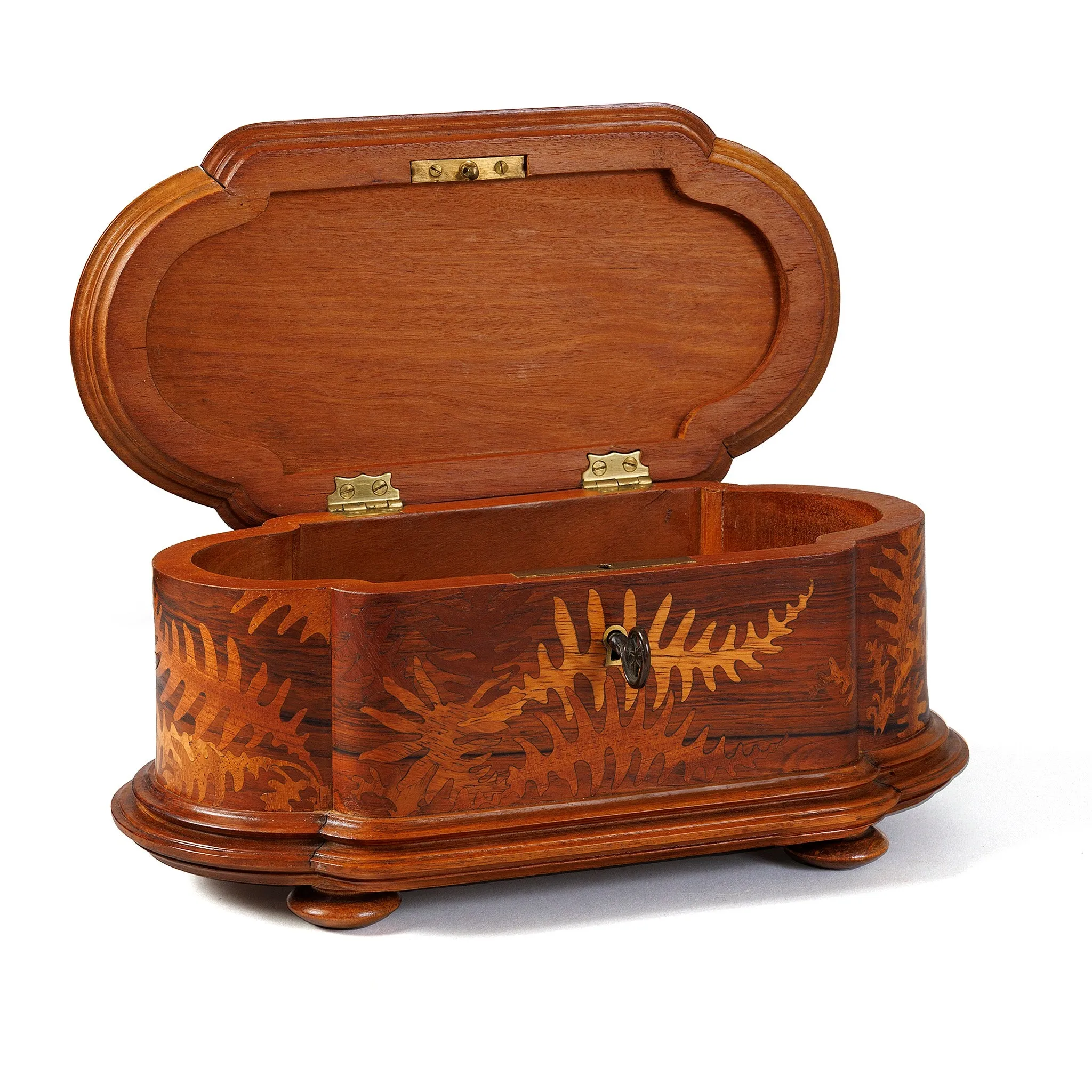 mile Gall Marquetry "Mayfly and Ferns" Coffret