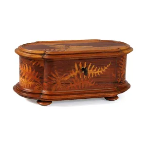 mile Gall Marquetry "Mayfly and Ferns" Coffret
