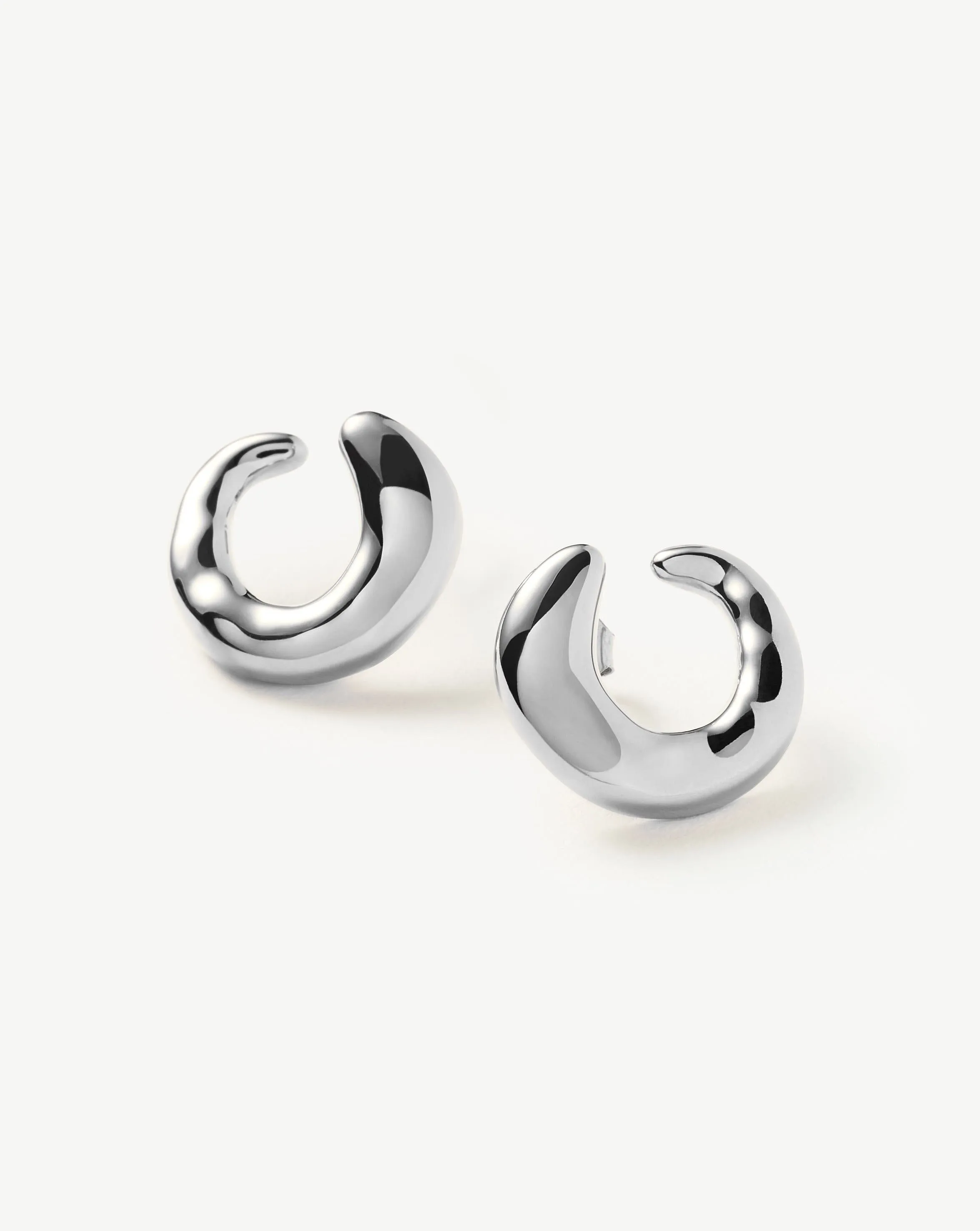 Molten Open Earrings | Sterling Silver