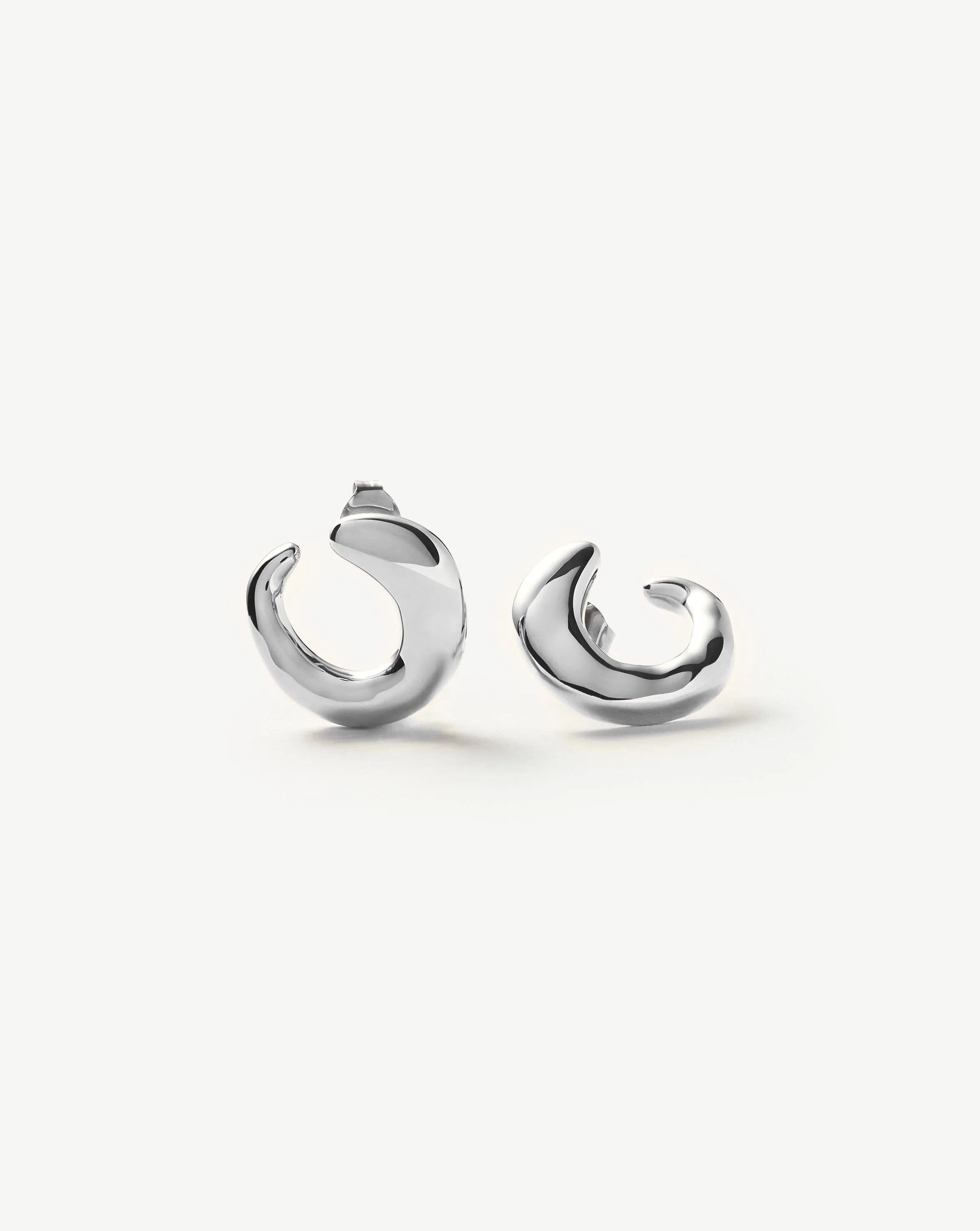 Molten Open Earrings | Sterling Silver