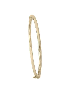 N5702 - 3MM YELLOW GOLD TWIST BANGLE